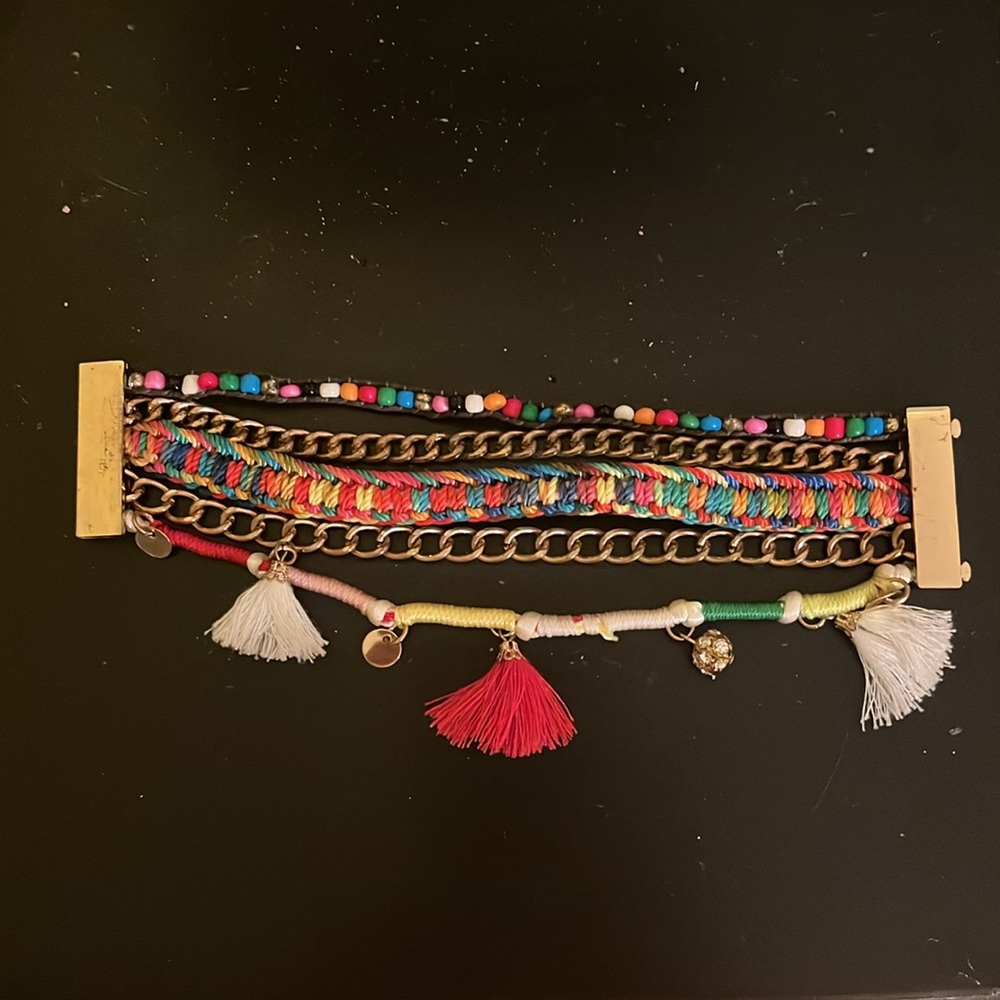 Colorful bangle threaded bracelet - Picture 2 of 6
